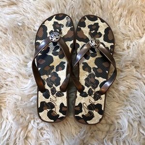 Brighton Cheetah Print Flip Flops